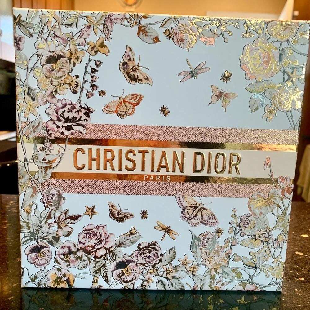 Dior Gold and Pink Floral Design Jadore perfume box only.